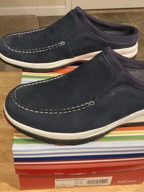 Keds Womens Wilton Navy Nubuck Suede Slip-On Shoes Size 8M NIB